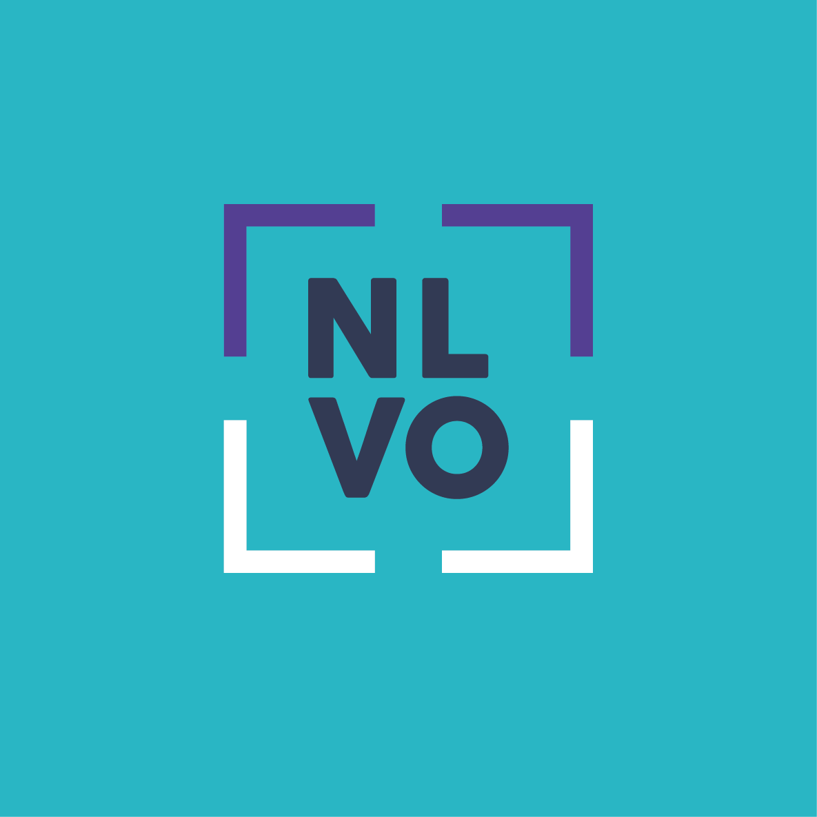 NLVO logo on blue background